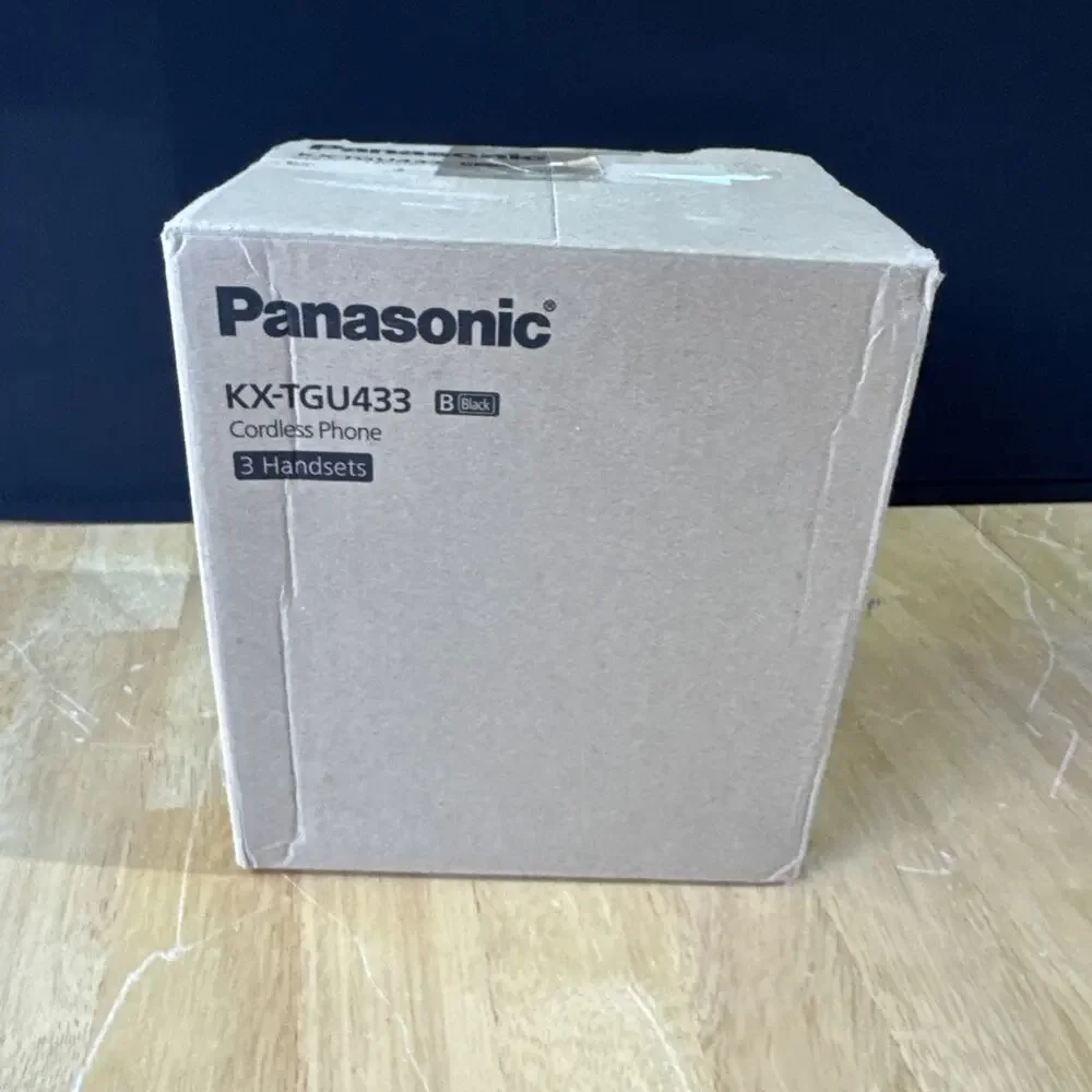 Panasonic KX-TGU433B 3 Handset Cordless Phone Large Display Call Block Black